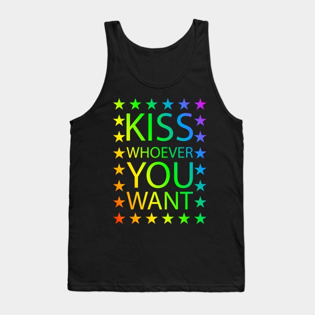 Kiss whoever you want | rainbow lgbt Tank Top by Johnny_Sk3tch